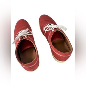 Allen Edmonds PORTER DERBY Men's Size 10 D Canvas Lace Up Sneakers Red Shoes